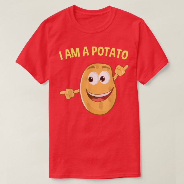 I Am A Potato Halloween Costume Funny 4673 T-Shirt (Design Front)
