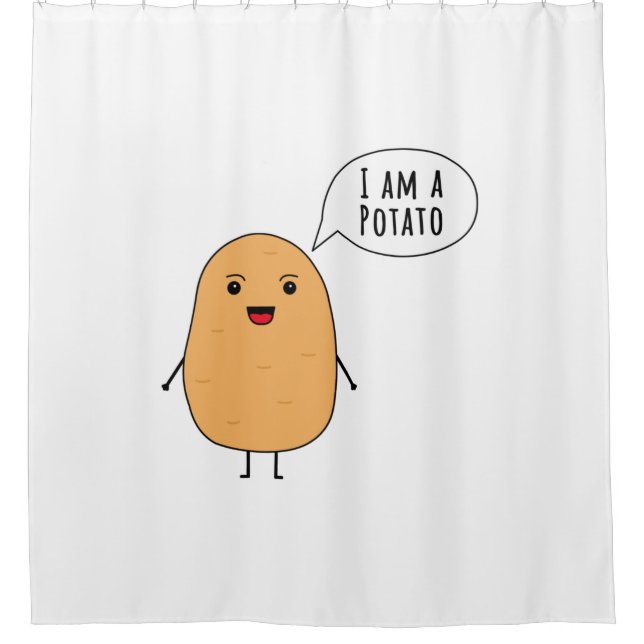 I am a potato shower curtain (Front)