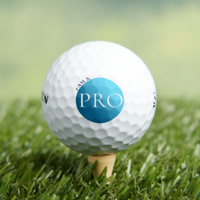  I AM A PRO - Custom Blue Golf Ball (Insitu Tee)