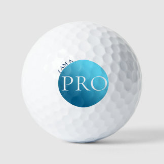 I AM A PRO - Custom Blue Golf Ball