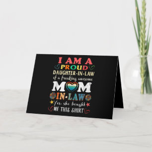 I Am A Proud Daughter In Law Of Freaking Awesome Card