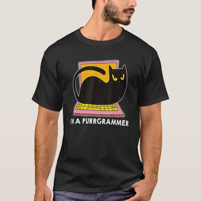 I Am A Purrgramer Nerd Software Developer Coder Pr T-Shirt (Front)