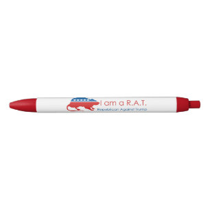 I am a R.A.T: Republican Against Trump Blue Ink Pen