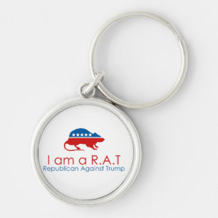 I am a R.A.T: Republican Against Trump Key Ring