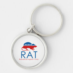 I am a R.A.T: Republican Against Trump Key Ring