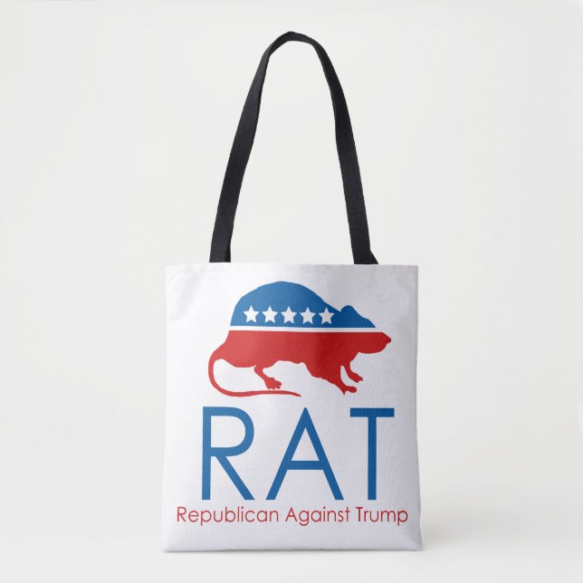 I am a R.A.T: Republican Against Trump Tote Bag (Front)