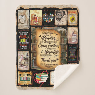 I Am A Reader Blanket, Book Lover Blanket, Sherpa Blanket