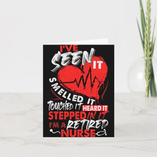 I Am A Retired Nurse, Nurse Retirement, Nursing, N Card (Front)