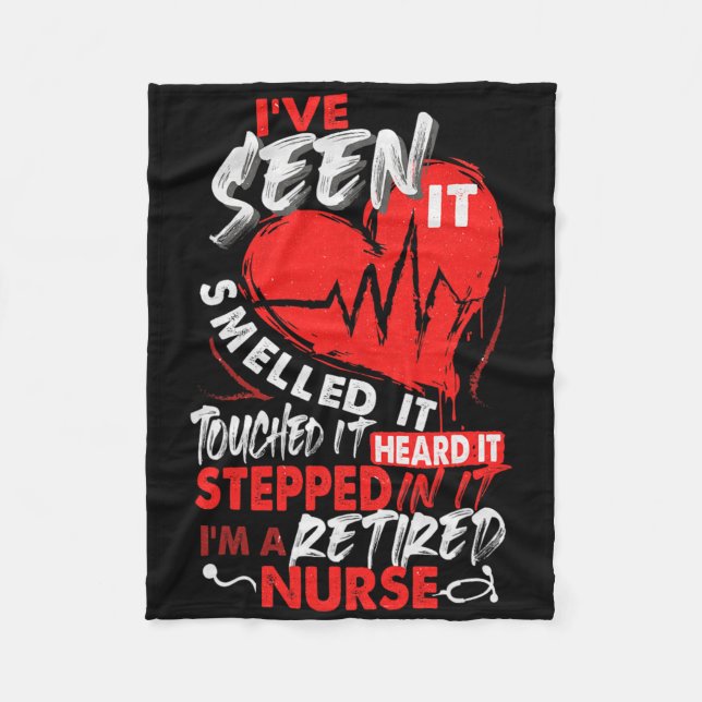 I Am A Retired Nurse, Nurse Retirement, Nursing, N Fleece Blanket (Front)