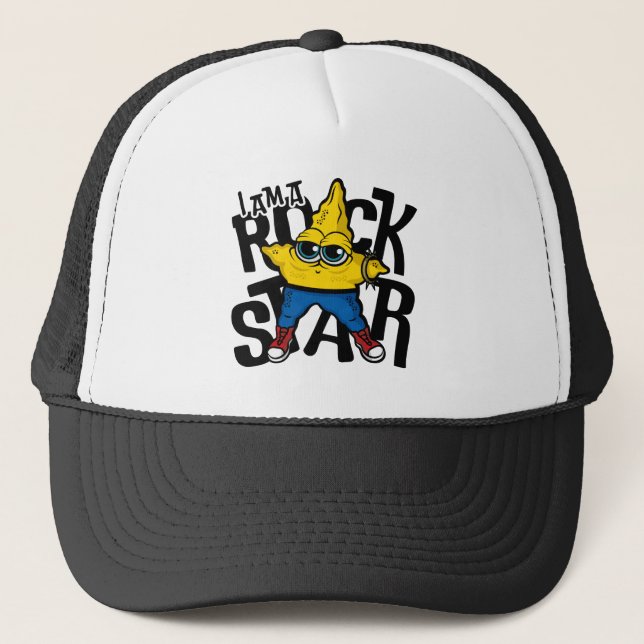 I am a Rock Star Trucker Hat (Front)