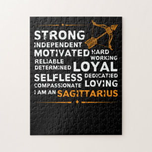 I Am A Sagittarius Strong TShirt Jigsaw Puzzle