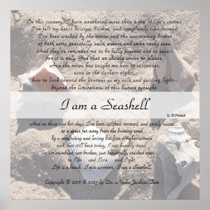 I am a Seashell 24x24Matte Poster or Digital v1.1