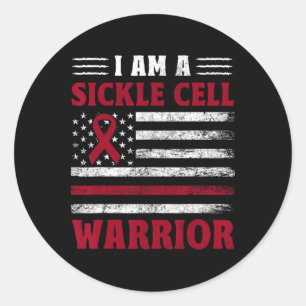 I Am A Sickle Cell Warrior - Sickle Cell Anaemia A Classic Round Sticker
