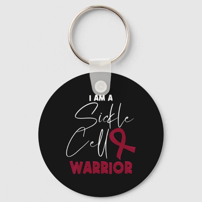 I Am A Sickle Cell Warrior - Sickle Cell Anaemia A Key Ring (Front)