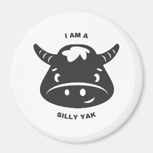 "I Am A Silly Yak" Funny Puns Kitchen Magnet