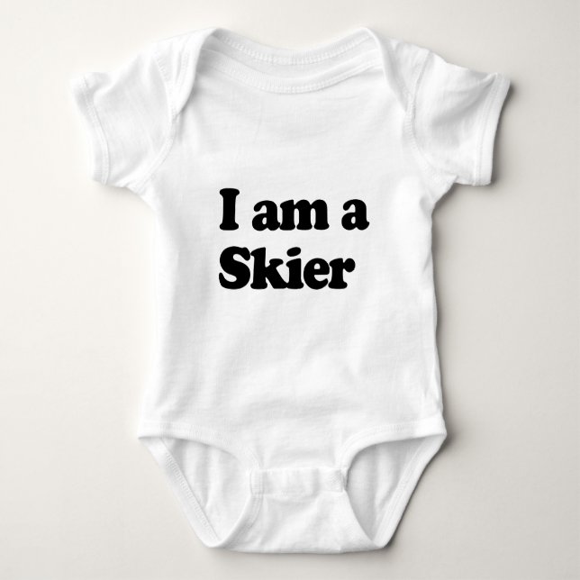 I am a Skier Baby Bodysuit (Front)