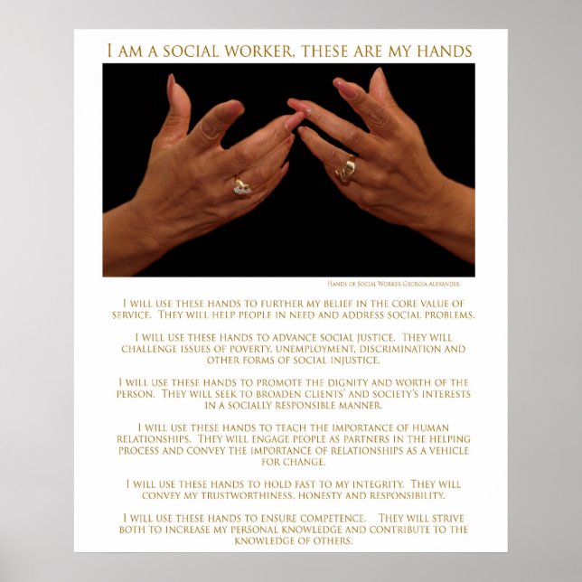 I Am A Social Worker, These Are My Hands-Poster Poster (Front)