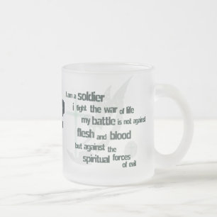 I am a Soldier Christian frosted mug