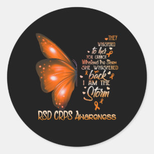 I Am A Storm Rsd Crps Awareness Butterfly  Classic Round Sticker