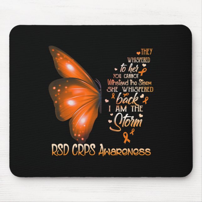 I am a storm RSD CRPS Awareness Butterfly  Mouse Mat (Front)