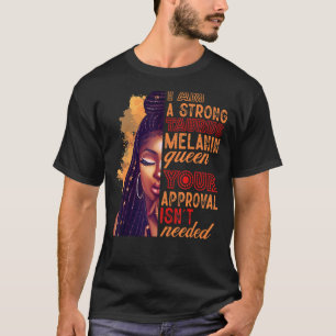 I am A Strong Taurus Melanin Queen Zodiac Black Wo T-Shirt