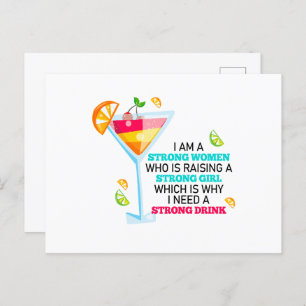 I Am A Strong Women Who Is Raising A Strong Girl Postcard