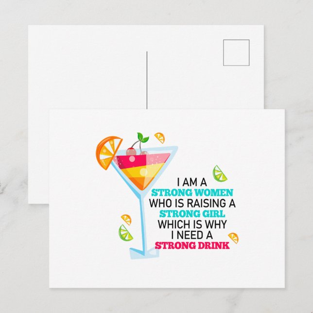 I Am A Strong Women Who Is Raising A Strong Girl Postcard (Front/Back)
