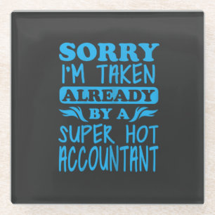 I Am A Super Accountant Glass Coaster
