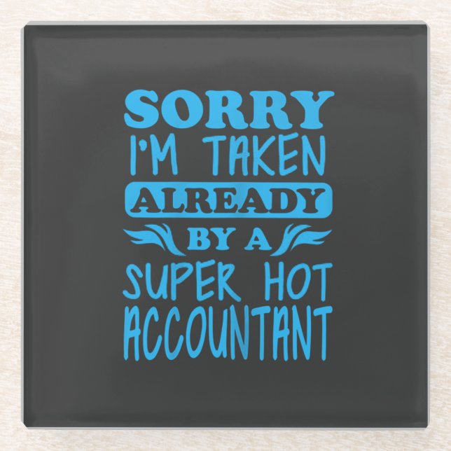 I Am A Super Accountant Glass Coaster (Front)