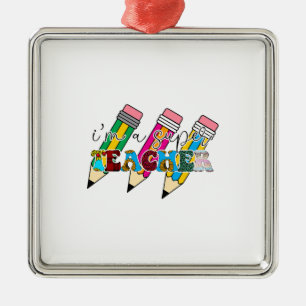 I Am A Super Teacher Metal Tree Decoration
