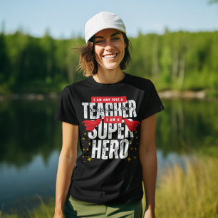 I am A SuperHero Math Teacher Appreciation Black T-Shirt