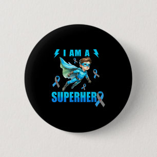 I Am A Superhero Type 1 Diabetes Awareness T1d Boy 6 Cm Round Badge