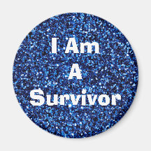 I Am a Survivor Affirmation Blue Magent