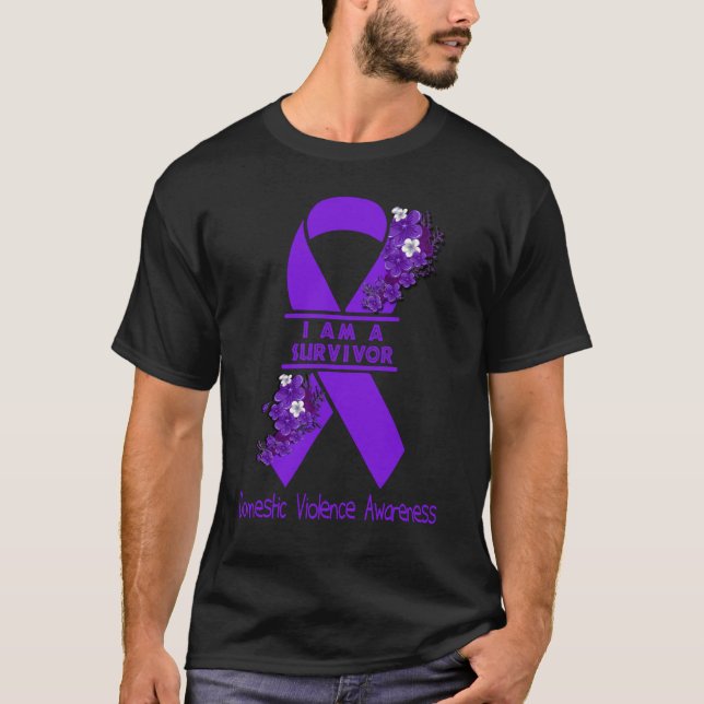 I Am A Survivor Domestic Violence Awareness T-Shirt (Front)
