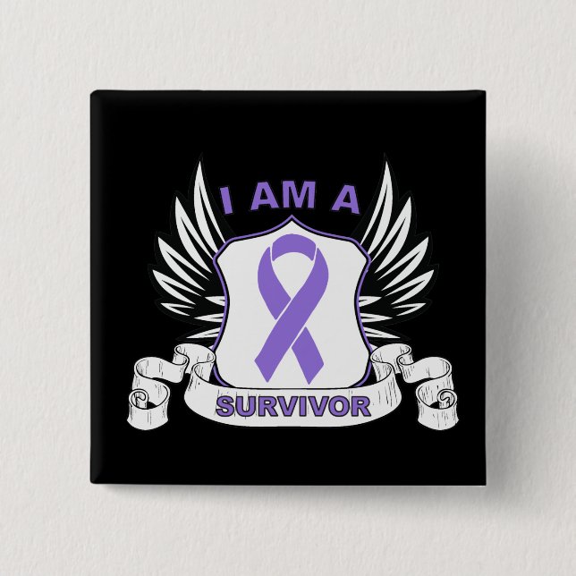 I am a Survivor - Hodgkins Lymphoma 15 Cm Square Badge (Front)