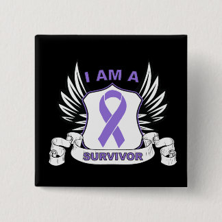 I am a Survivor - Hodgkins Lymphoma 15 Cm Square Badge