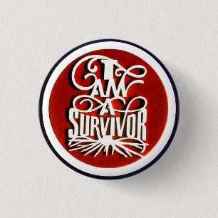 I AM A SURVIVOR Round Button