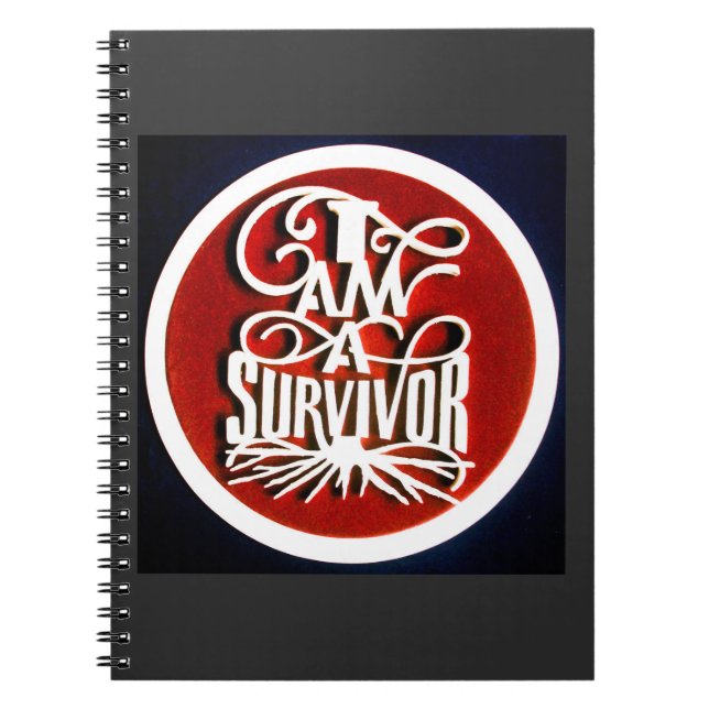 I am a Survivor Spiral Photo Notebook (Front)
