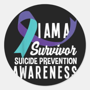 I Am A Survivor Suicide Prevention Awareness _2  Classic Round Sticker