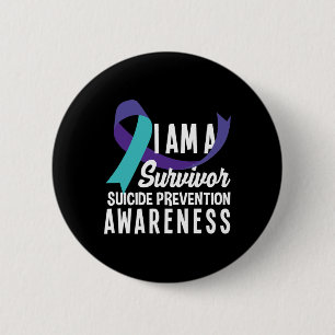 I Am A Survivor Suicide Prevention Awareness 6 Cm Round Badge