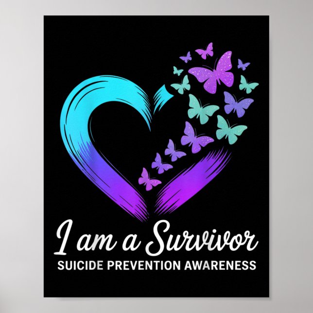 I Am A Survivor Suicide Prevention Awareness  Poster (Front)