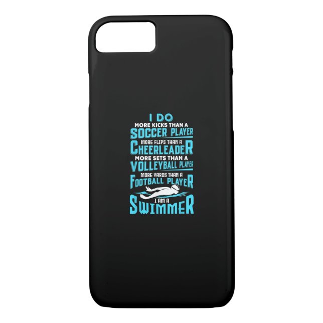 I Am A Swimmer Funny Swimming Pool Swim Lover Gift Case-Mate iPhone Case (Back)
