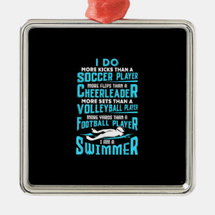 I Am A Swimmer Funny Swimming Pool Swim Lover Gift Metal Tree Decoration
