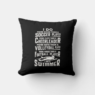 I Am A Swimmer Funny Swimming Pool Swimmer Gift Cushion