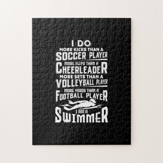 I Am A Swimmer Funny Swimming Pool Swimmer Gift Jigsaw Puzzle (Vertical)