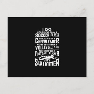 I Am A Swimmer Funny Swimming Pool Swimmer Gift Postcard