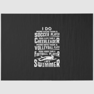 I Am A Swimmer Funny Swimming Pool Swimmer Gift Tissue Paper