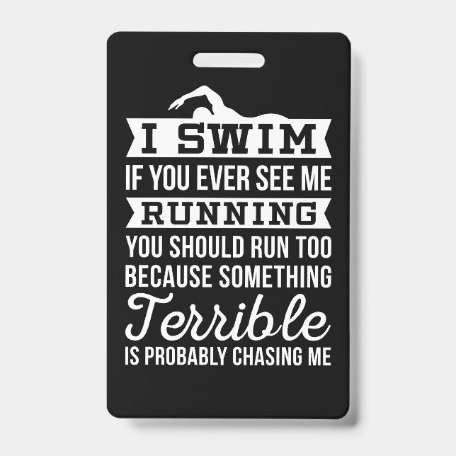 I Am A Swimmer ID Badge (Front)