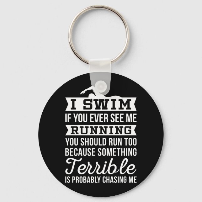 I Am A Swimmer Key Ring (Front)