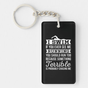 I Am A Swimmer Key Ring